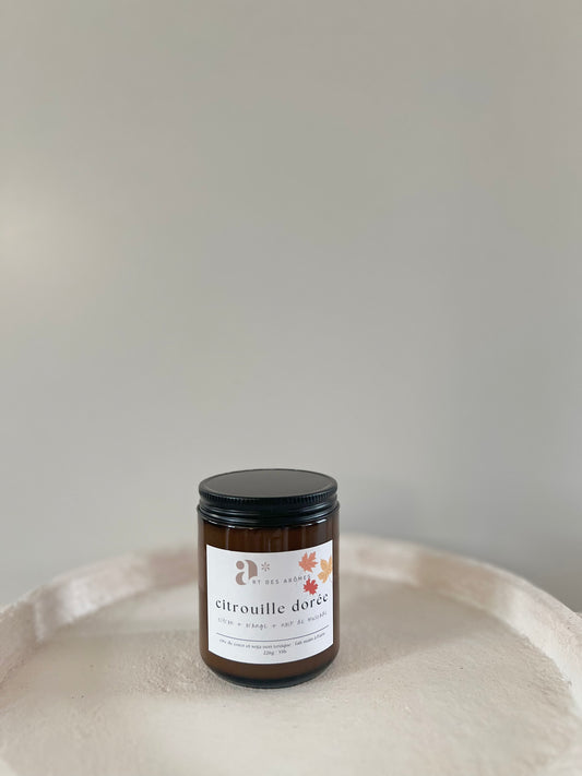 Bougie Citrouille Dorée